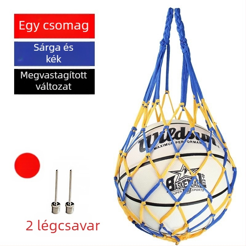 Hálós sporttáska kosár- és futballlabdákhoz
