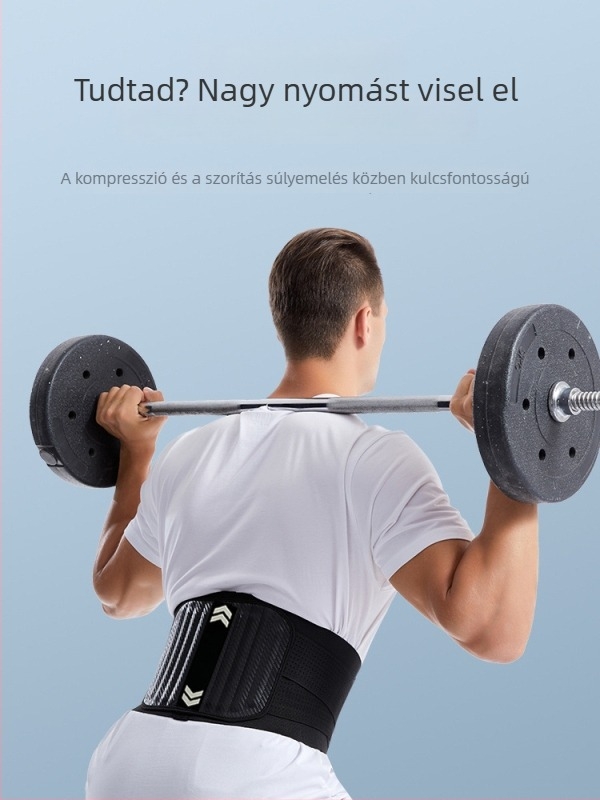 Állítható derékszíj-támasztás nyomásos szorítással, alkalmas guggoláshoz és futáshoz, derék- és hasformálás, fitnesz rugós öv