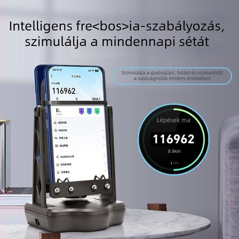 Telefonhoz készült lépésszámláló, pedométer, biztonságos edzés, lépésszám, automatikus lengés, töltés