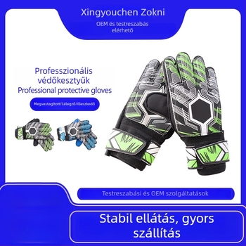 Lélegző latex kapus kesztyűk gyerekeknek és diákoknak, edzésre és amatőr versenyekre