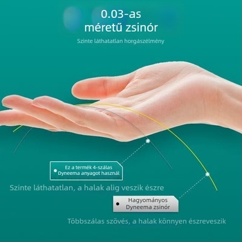 20 darabos készlet ultrafin vezető-vezetékkel és kettős horoggal, előre kötve, kézzel készítve PE-szállal