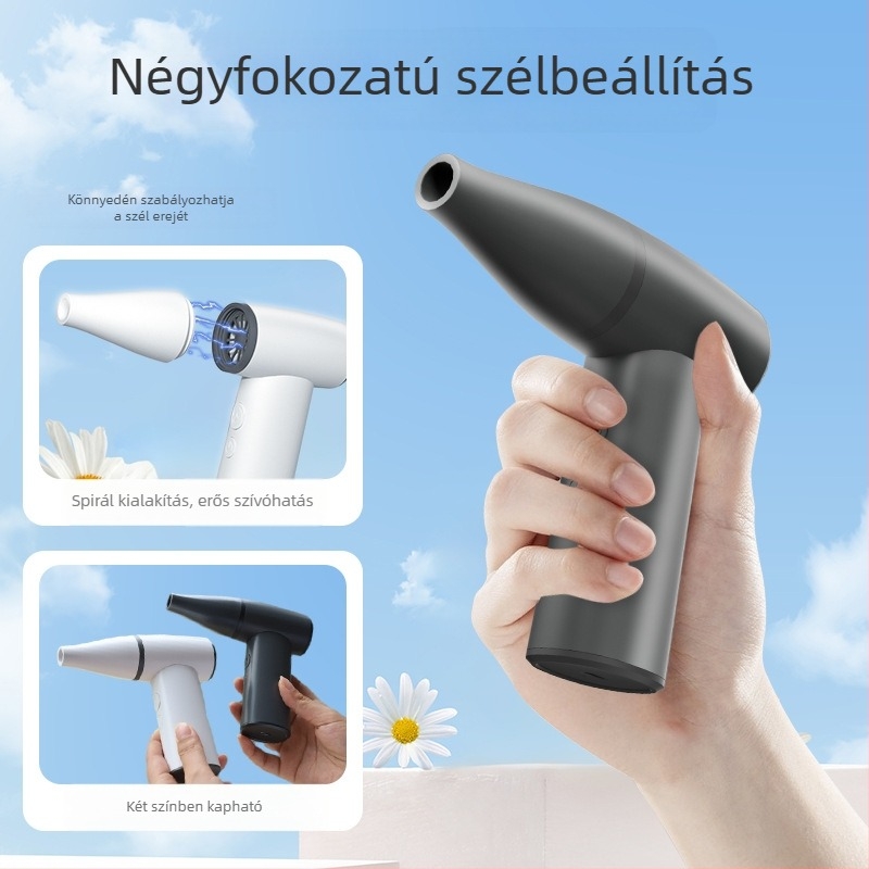 2026 Hordozható penge nélküli turbina ventilátor kültéri hűtésre, nagy sebességű, kompakt, beépített 2000–4000 mAh akkumulátorral