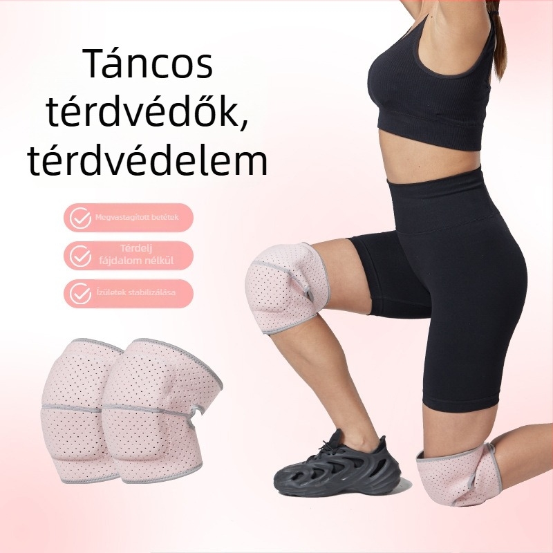 Sport- és tánc célú térdvédő vastag habbal – esés elleni védelem görkorizáshoz, futballhoz és kerékpározáshoz