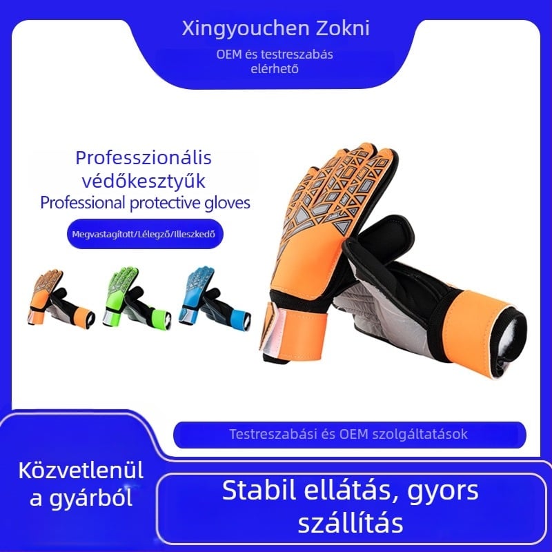 Latex kapus kesztyűk, csúszásmentesek, futballhoz, edzésre és amatőr mérkőzésekre