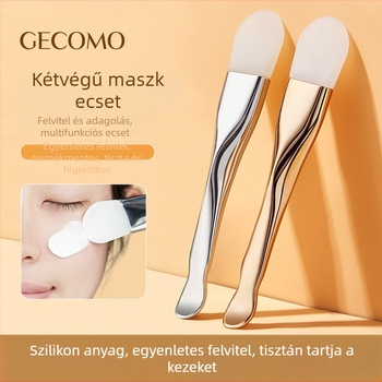 Gecomo szilikon arcmaszk ecset, dupla végű, agyagmaszk tisztítására és felvitelére