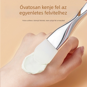 Gecomo szilikon arcmaszk ecset, dupla végű, agyagmaszk tisztítására és felvitelére