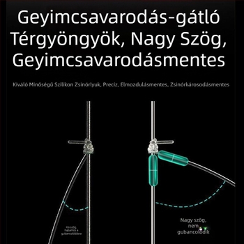 Új kézi bottal készült szerelék négy horoggal, dupla horoggal, anti-zamotás, arany hüvely a horogra vadvízi és tajvani stílusú horgászathoz