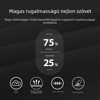 Férfi hosszú ujjú sportos felső álló gallérral és fél cipzárral, nylon-spandex keverékből, edzésre, futásra és kerékpározásra tavasz–őszre.