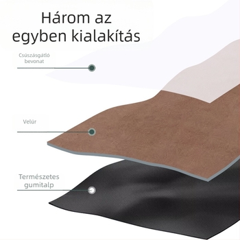 Egy színű velúr jógamatrac természetes kaucsukból, csúszásmentes, professzionális fitnesz matrac otthoni használatra, ütéscsillapító és csendes