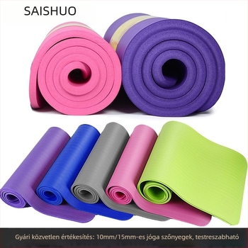 NBR jóga matrac, 80 cm széles, háromrészes készlet, vastagabb és hosszabb, 10 mm vastagság, nyomtatott dizájnnal
