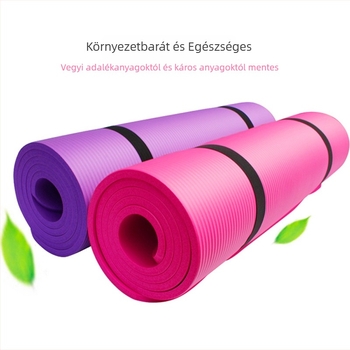 NBR jóga matrac, 80 cm széles, háromrészes készlet, vastagabb és hosszabb, 10 mm vastagság, nyomtatott dizájnnal