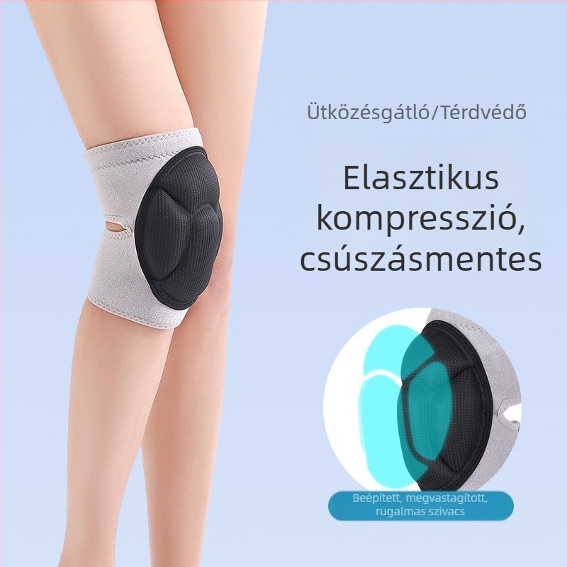 Teknőshéj mintázatú habos térdvédő, állítható, vastított csúszásmentes védelemmel tánchoz, síeléshez, kerékpározáshoz és futáshoz
