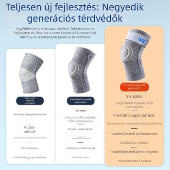 Orvosi térdvédő meniszkusz- és patellavédelmet nyújtva, hegymászáshoz és futáshoz, uniszex, meleg és kényelmes térdszupport.