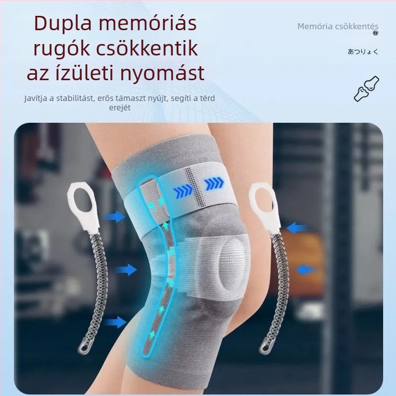 Orvosi térdvédő meniszkusz- és patellavédelmet nyújtva, hegymászáshoz és futáshoz, uniszex, meleg és kényelmes térdszupport.