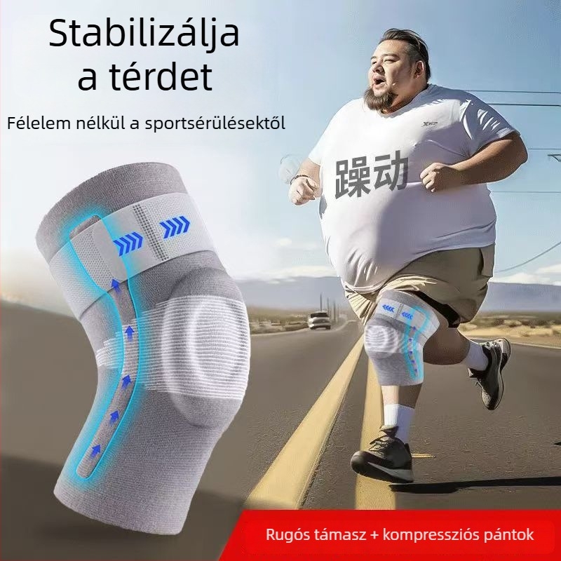 Orvosi térdvédő meniszkusz- és patellavédelmet nyújtva, hegymászáshoz és futáshoz, uniszex, meleg és kényelmes térdszupport.