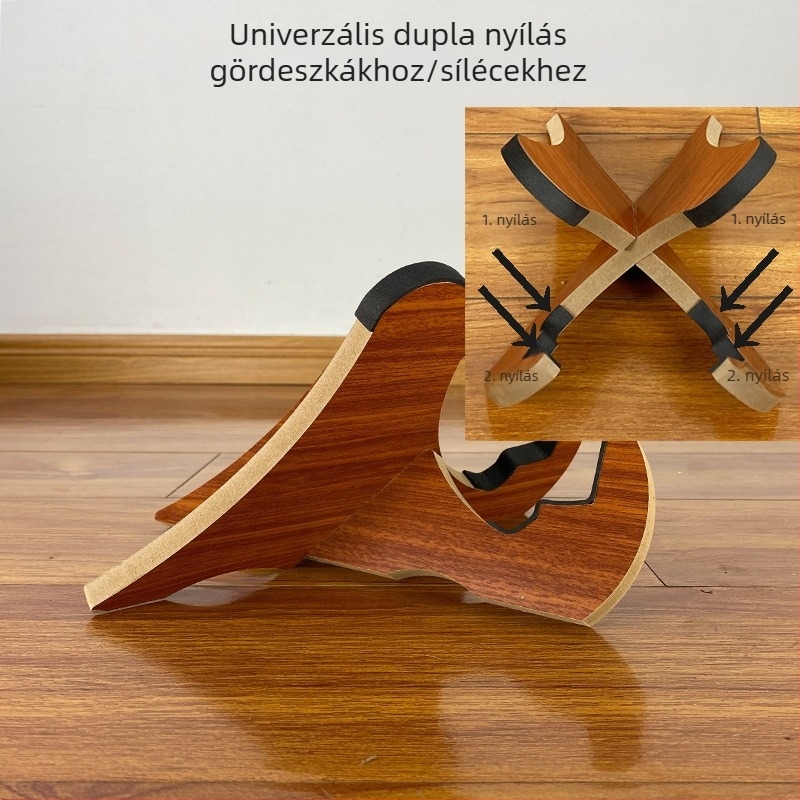 Kétoldalú dönthető skateboard- és longboard kiállító- és tároló állvány
