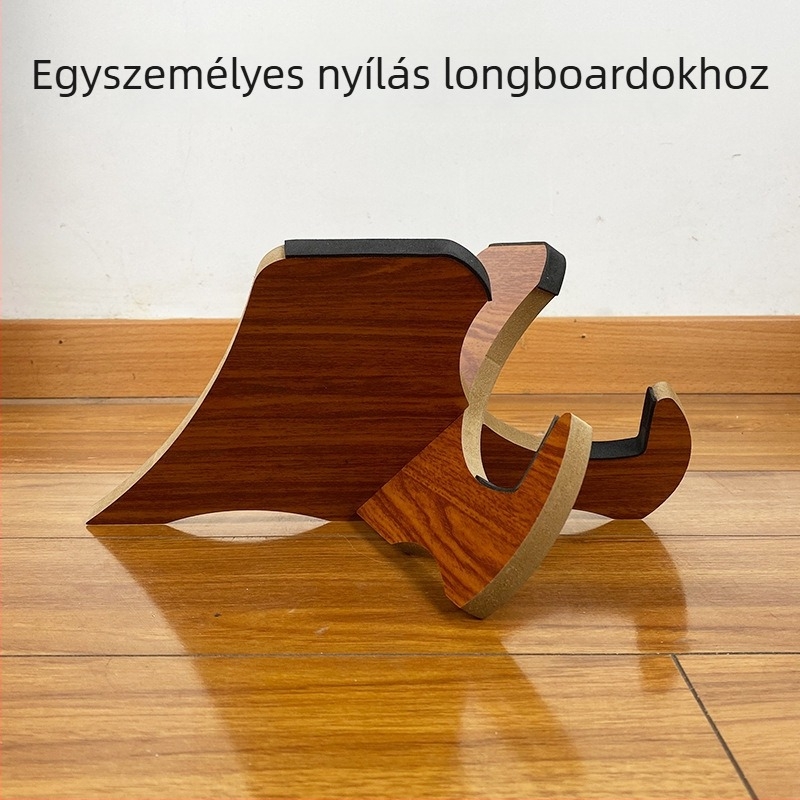 Kétoldalú dönthető skateboard- és longboard kiállító- és tároló állvány