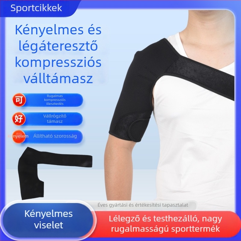 Vállvédő súlyemeléshez és kosárlabdázáshoz, kompressziós vállöv, védőfelszerelés kültéri sportokhoz