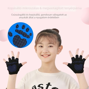 Gyermekeknek szánt vékony kerékpáros kesztyű, tenyér- és ujjvédővel