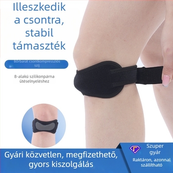 Szilikon patella szalag sporthoz és fitneszhez, légáteresztő és ütéscsillapító, uniszex használatra, badmintonhoz, kerékpározáshoz és hegymászáshoz