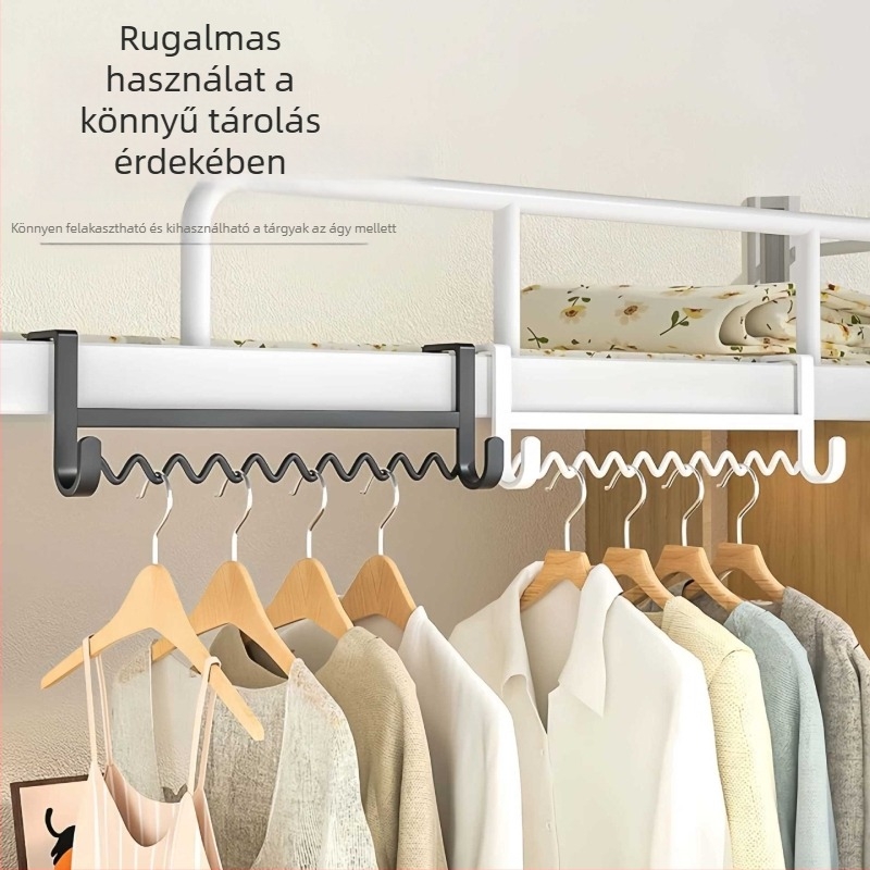 Hullámformájú ruhakasztó az ágyhoz kollégiumban