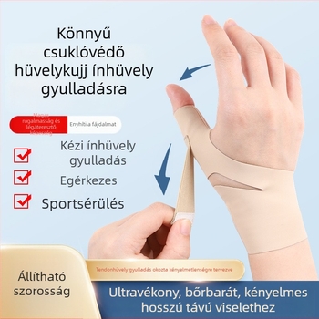 Hüvelykujj ízületi rögzítő és ínhüvely védelme, csuklót támogató védelem, ujjvédő