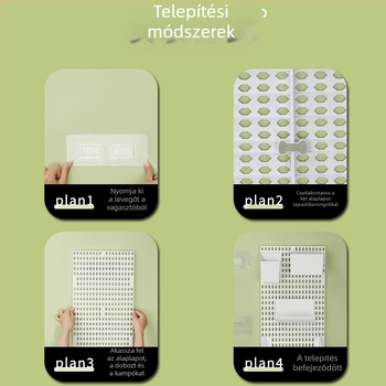 Lyukmentes pegboard falra szerelhető polc – otthoni, kollégiumi, konyhai és fürdőszobai tároló