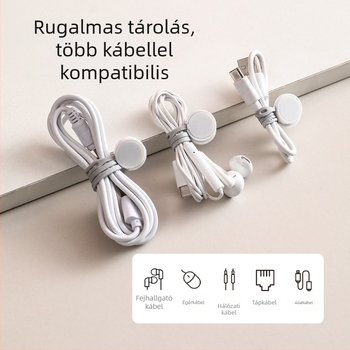 FaSoLa mágneses kábelrendező adatkábelekhez, szilikonos tekercselővel