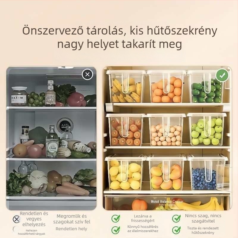 Áttetsző hűtőszekrény tároló doboz tojásrekesz