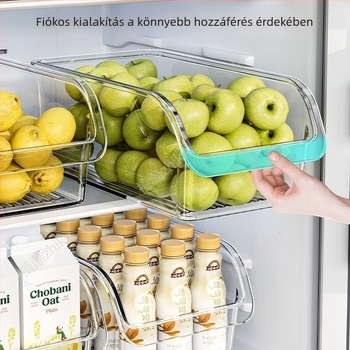 Hűtőszekrény tároló doboz U-alakú ferde nyílással – tojás és élelmiszer rendszerező