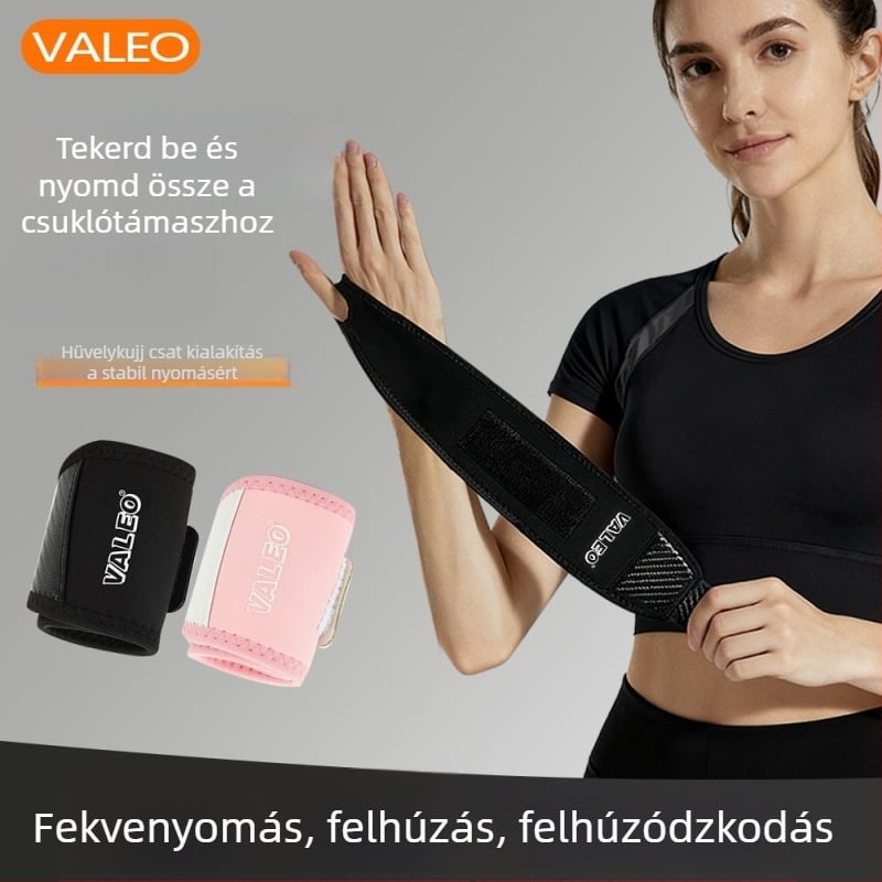 Valeo elasztikus kompressziós csuklópánt felnőtteknek – súlyemeléshez és edzéshez, csuklóficam elleni védelem