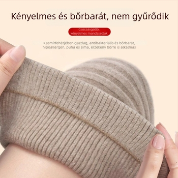 Kaszmír térdmelegítők nőknek, férfiaknak és időseknek, ízületi védelem, csúszásmentes felület, téli melegen tartó