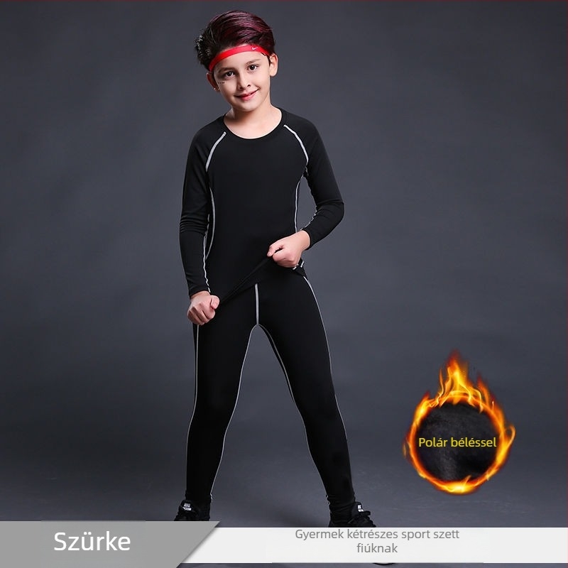 Gyerekeknek készült kosárlabda edzésruha – meleg testhezálló alsó réteg, gyorsan száradó sportkészlet