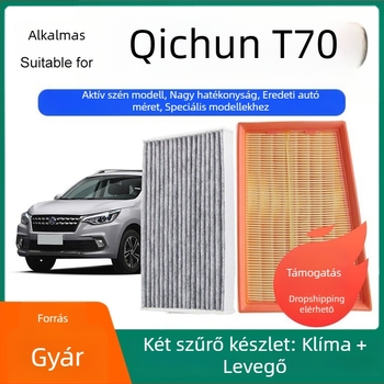 Venucia T70 aktív szénnel ellátott kabin- és motorlégszűrő készlet