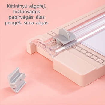Deli A4 mini kézi papírvágó – kétoldalú penge, kétirányú vágófej, irodai és iskolai használatra