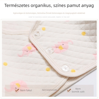 Gyerekek vállvédő alváshoz, téli meleg pamut, hosszú ujjas
