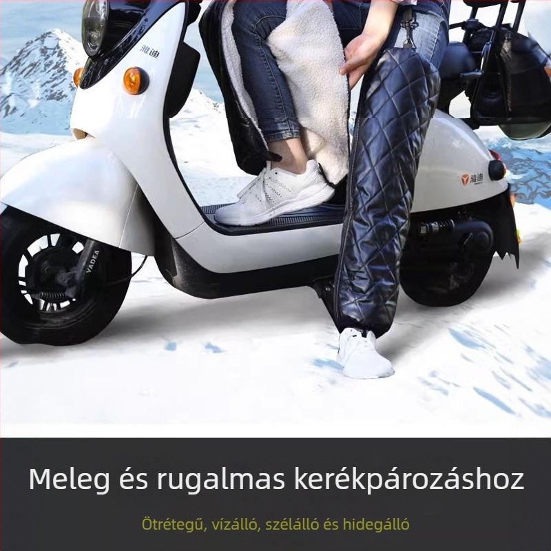 Kerékpározáshoz térd- és boka melegítő védőfelszerelés elektromos kerékpárokhoz és motorkerékpárokhoz, szél- és hidegvédő lábszárvédő nőknek és férfiaknak őszre és télre