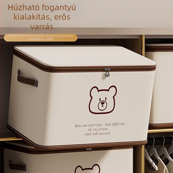 Zárható, összehajtható tároló doboz ruhákhoz – nagy kapacitású gardrób, otthoni tároló japán stílusban