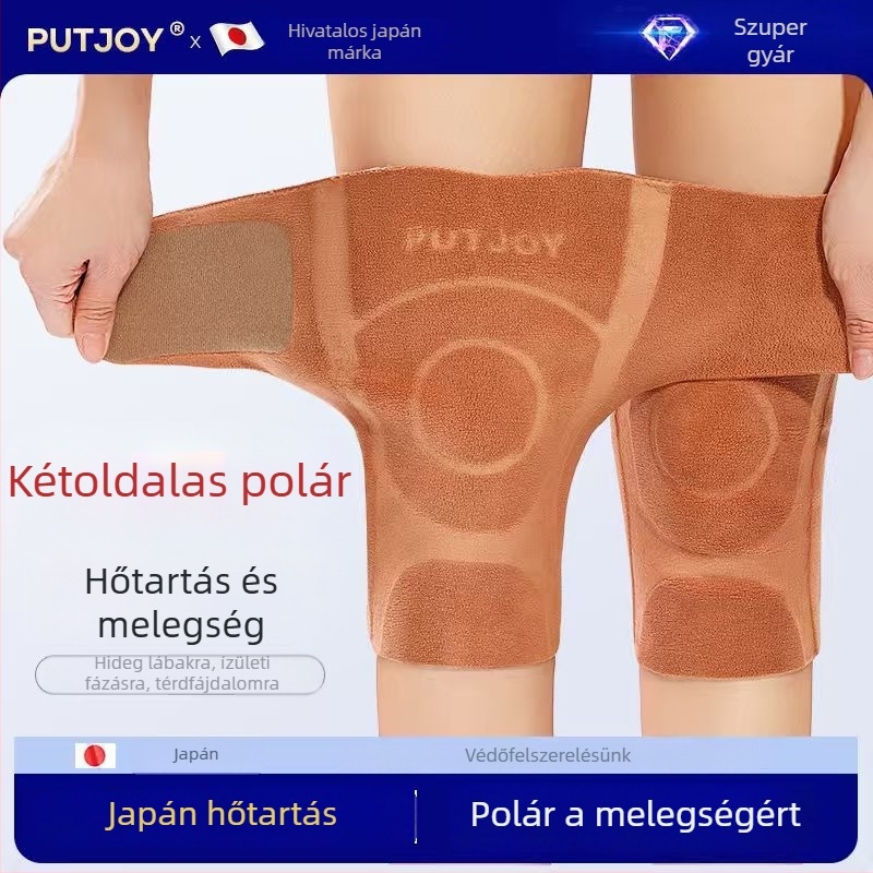 Putjoy térdvédők dupla oldalas polár fleece-ből – őszi–téli melegítés, bélelt, vastagított