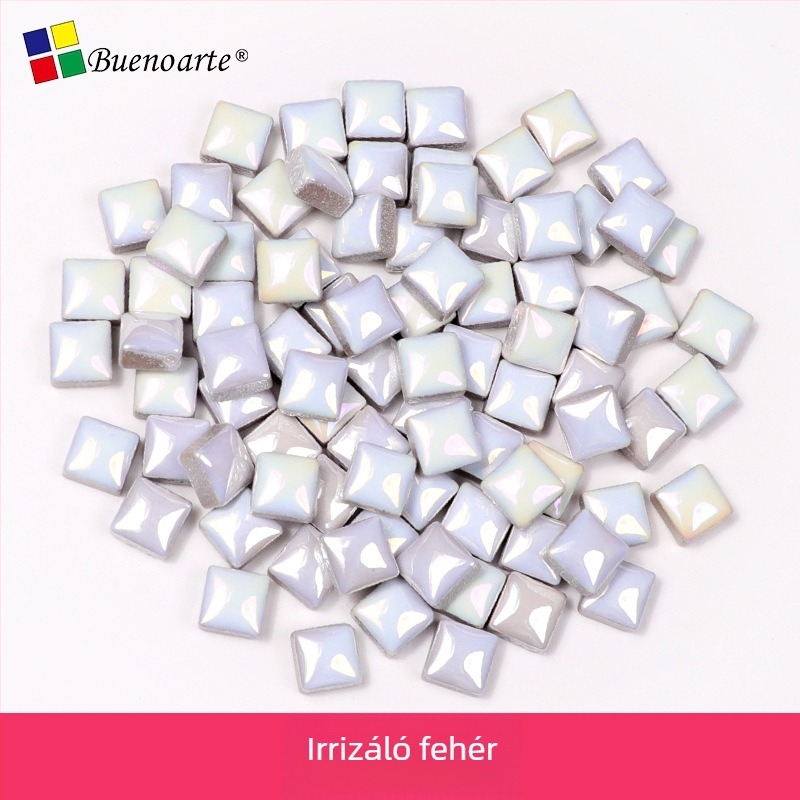 DIY kerámia mozaik - 1 cm-es szabálytalan töredékek, kézzel készített, glazúrozott, arany, ezüst és színes