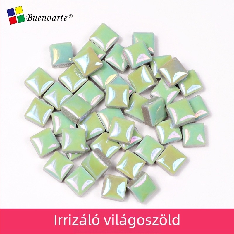 DIY kerámia mozaik - 1 cm-es szabálytalan töredékek, kézzel készített, glazúrozott, arany, ezüst és színes