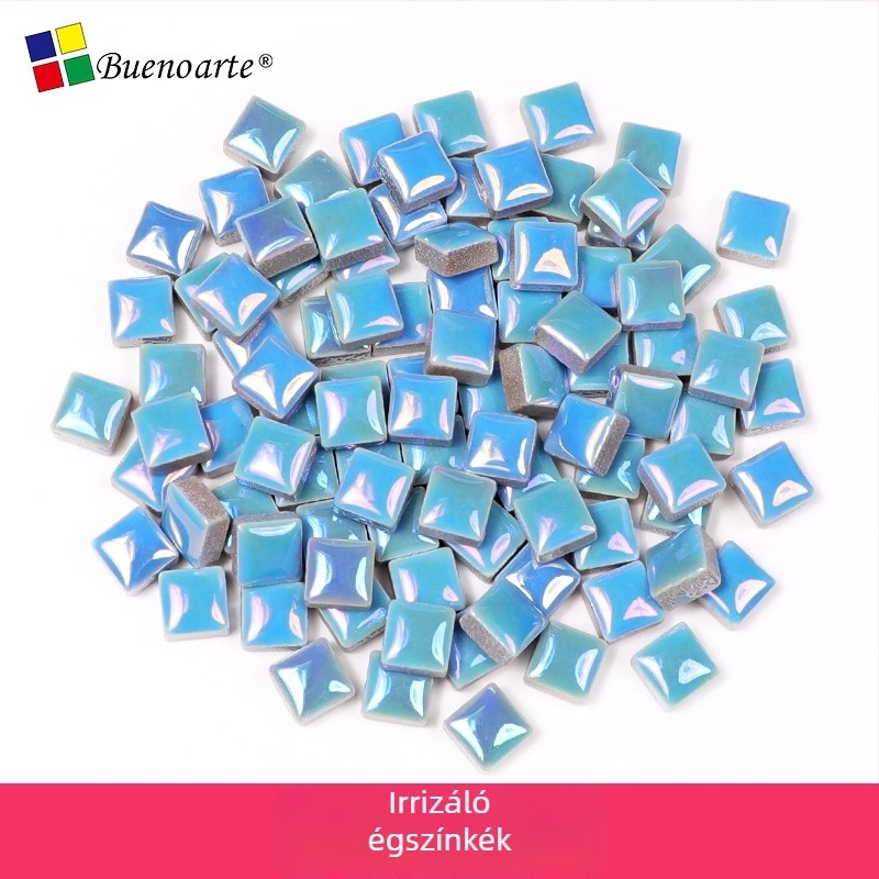 DIY kerámia mozaik - 1 cm-es szabálytalan töredékek, kézzel készített, glazúrozott, arany, ezüst és színes