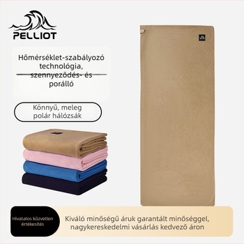 Pelliot Belső fleece hálózsák, szennyeződésálló, boríték-stílusú takaró kempingezéshez, hordozható felnőtt takaró, összecsukható