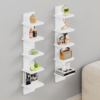 5-szintes falra szerelhető tároló és könyvespolc, modern minimalist dekoráció a nappaliba