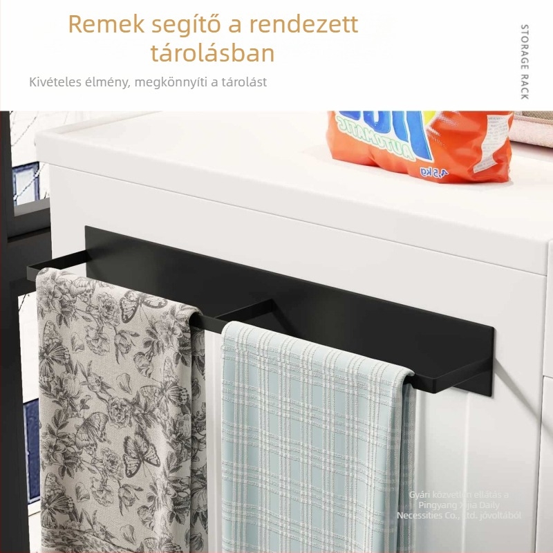 Mágneses falra szerelhető ruhaszárító polc, 6 szint, fúrás nélkül