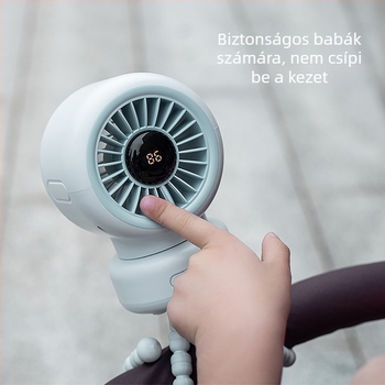 Új, polip formájú asztali ventilátor beépített akkumulátorral – hordozható, otthoni és kültéri használatra, oszcilláló fej.