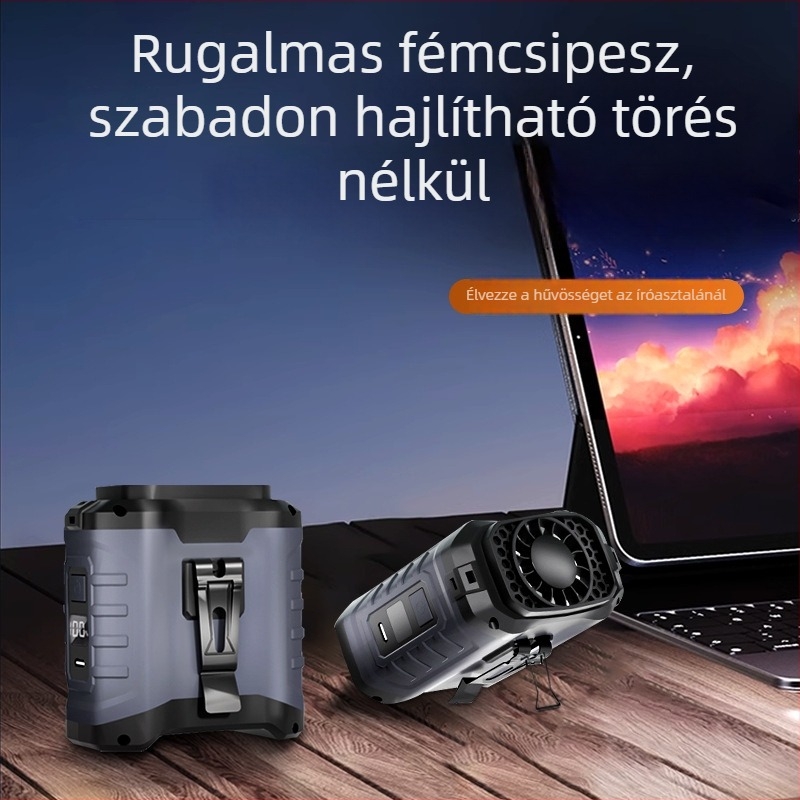 Övben hordozható kültéri ventilátor USB-s akkumulátorral — kettős használat, kompakt, erőteljes ventilátor