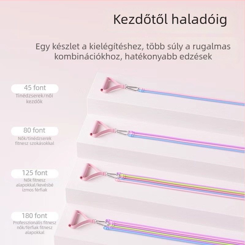 Otthoni edzéshez használható ellenállás szalag, jóga és testmozgás, női vállnyitás, hát- és lábedzés, ajtóhoz rögzíthető húzóeszköz