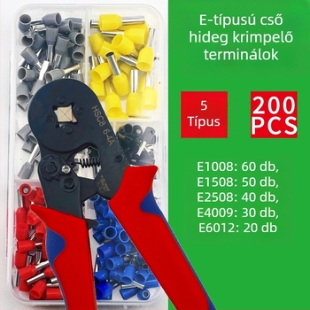 Hidegen préselt terminál, európai cső típusú terminál, dobozos előszigetelt crimp terminálokkal