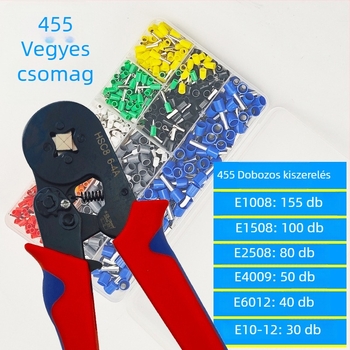 Hidegen préselt terminál, európai cső típusú terminál, dobozos előszigetelt crimp terminálokkal